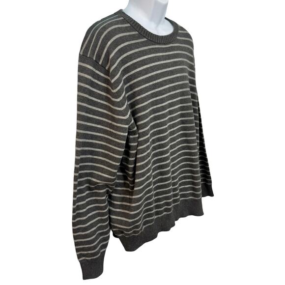 Duluth Trading Company Gray Strongarm All-Over Stripe Crew Sweater size 2XL NEW - Picture 4 of 7